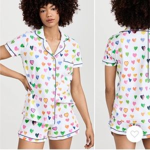 rollerrabbit x  kerri rosenthal hearts pajamas